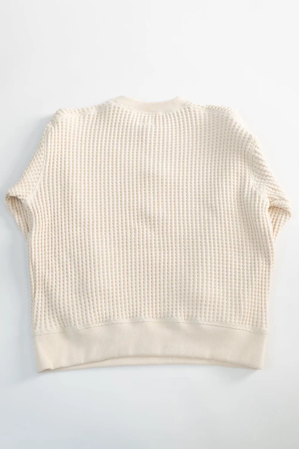 Big Waffle Crew Neck - 14 Ivory