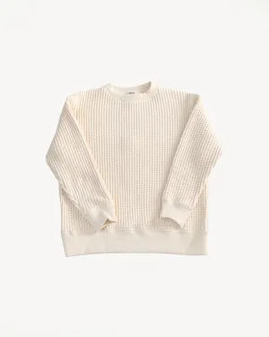 Big Waffle Crew Neck - 14 Ivory