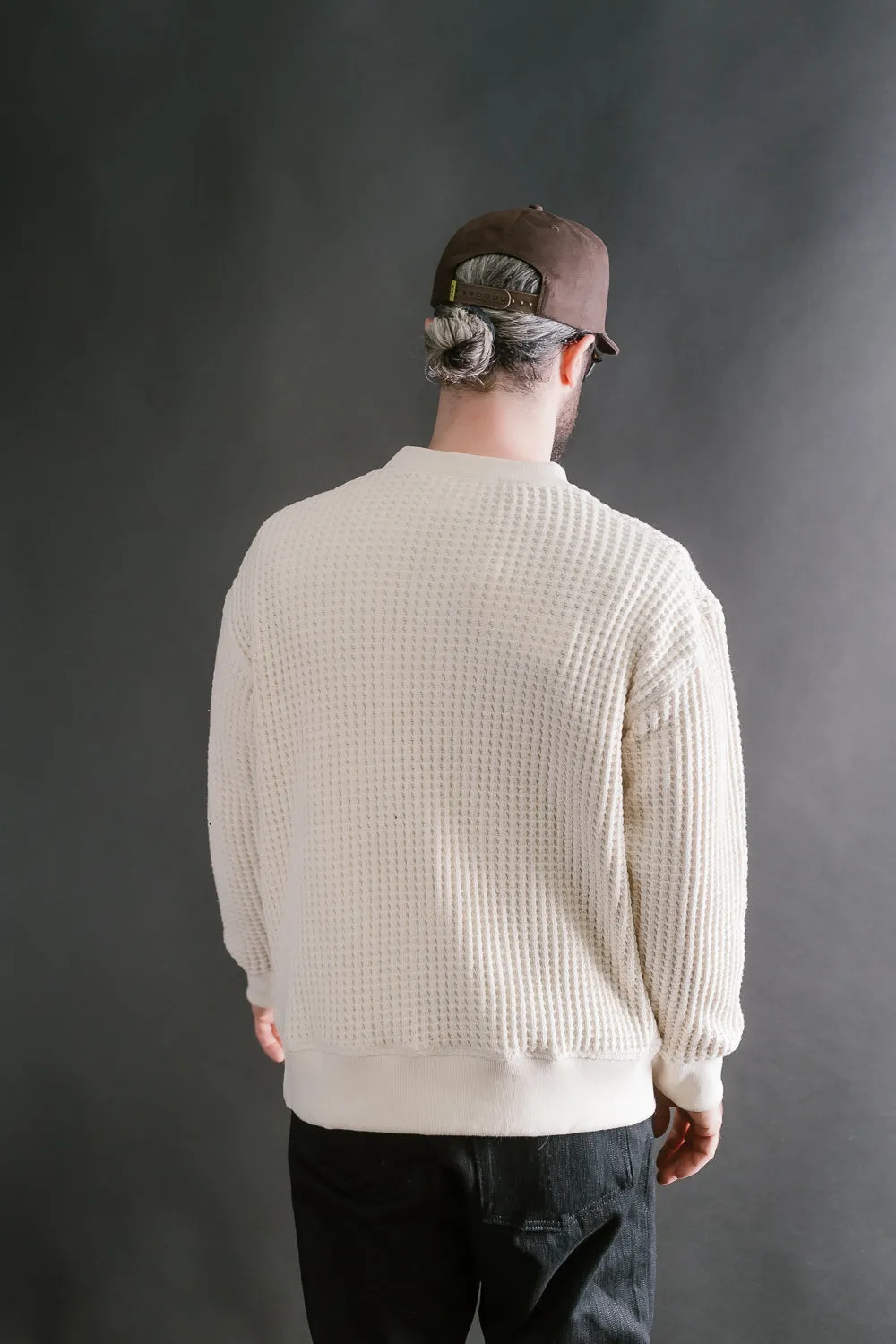Big Waffle Crew Neck - 14 Ivory