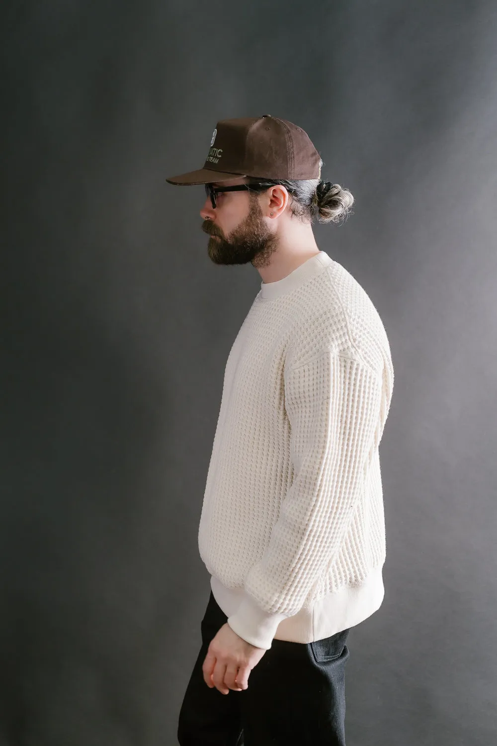 Big Waffle Crew Neck - 14 Ivory