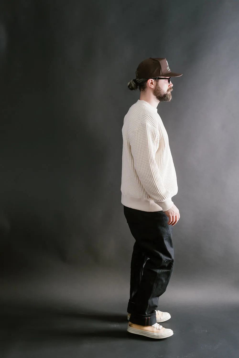 Big Waffle Crew Neck - 14 Ivory