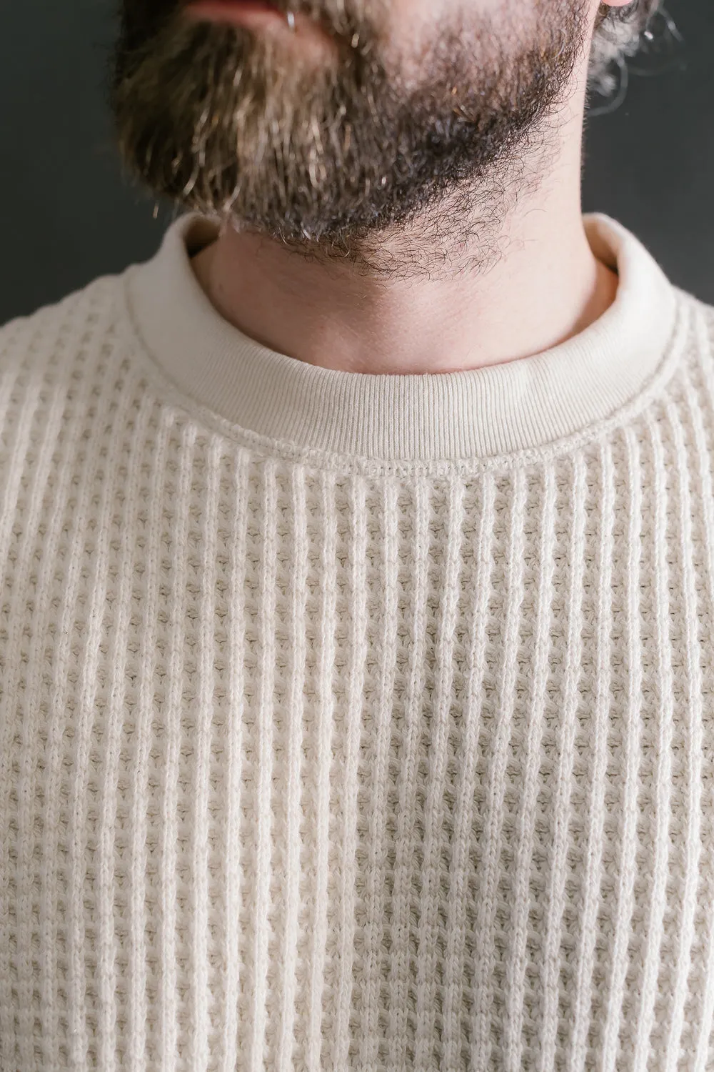 Big Waffle Crew Neck - 14 Ivory