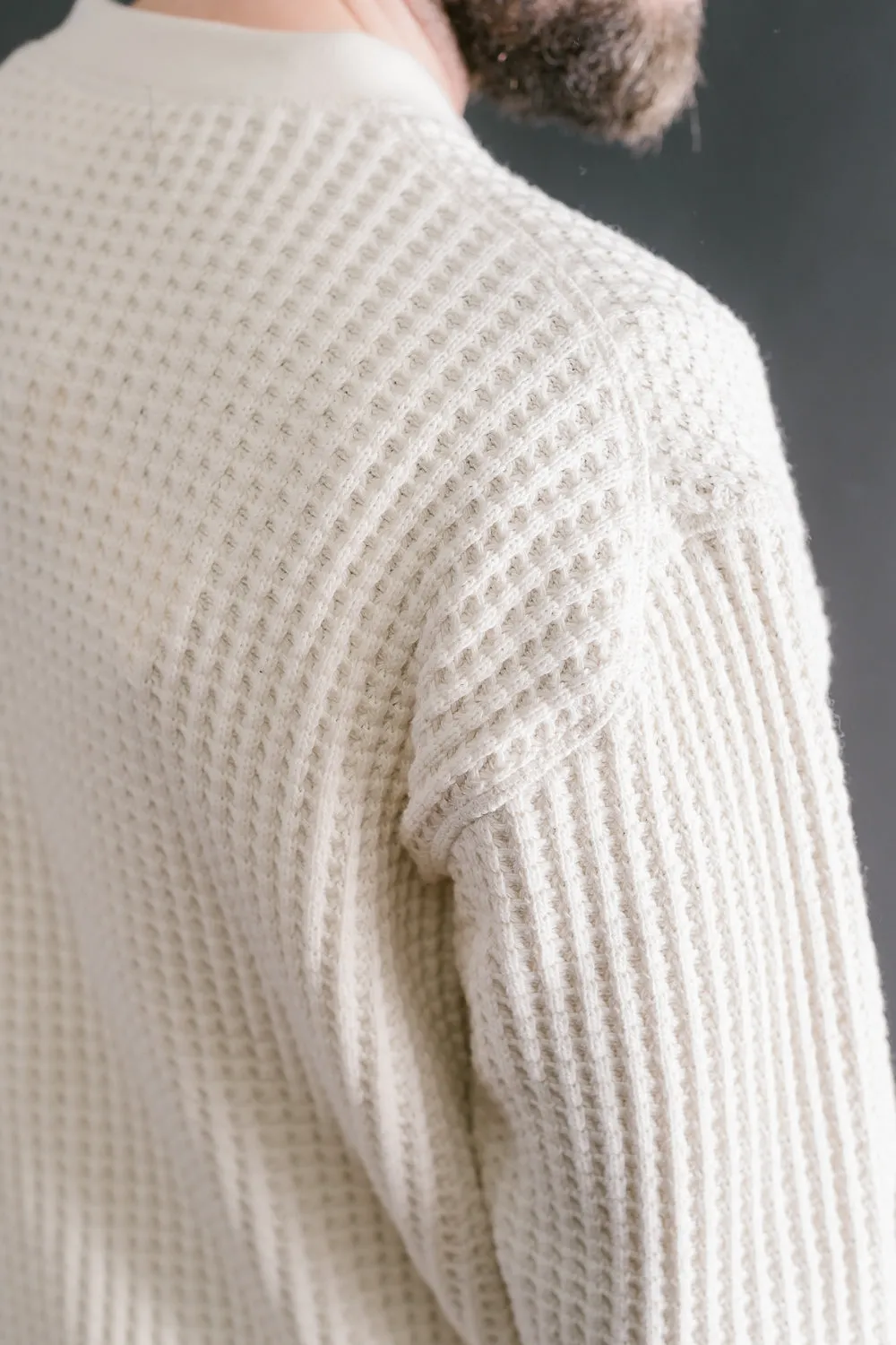 Big Waffle Crew Neck - 14 Ivory