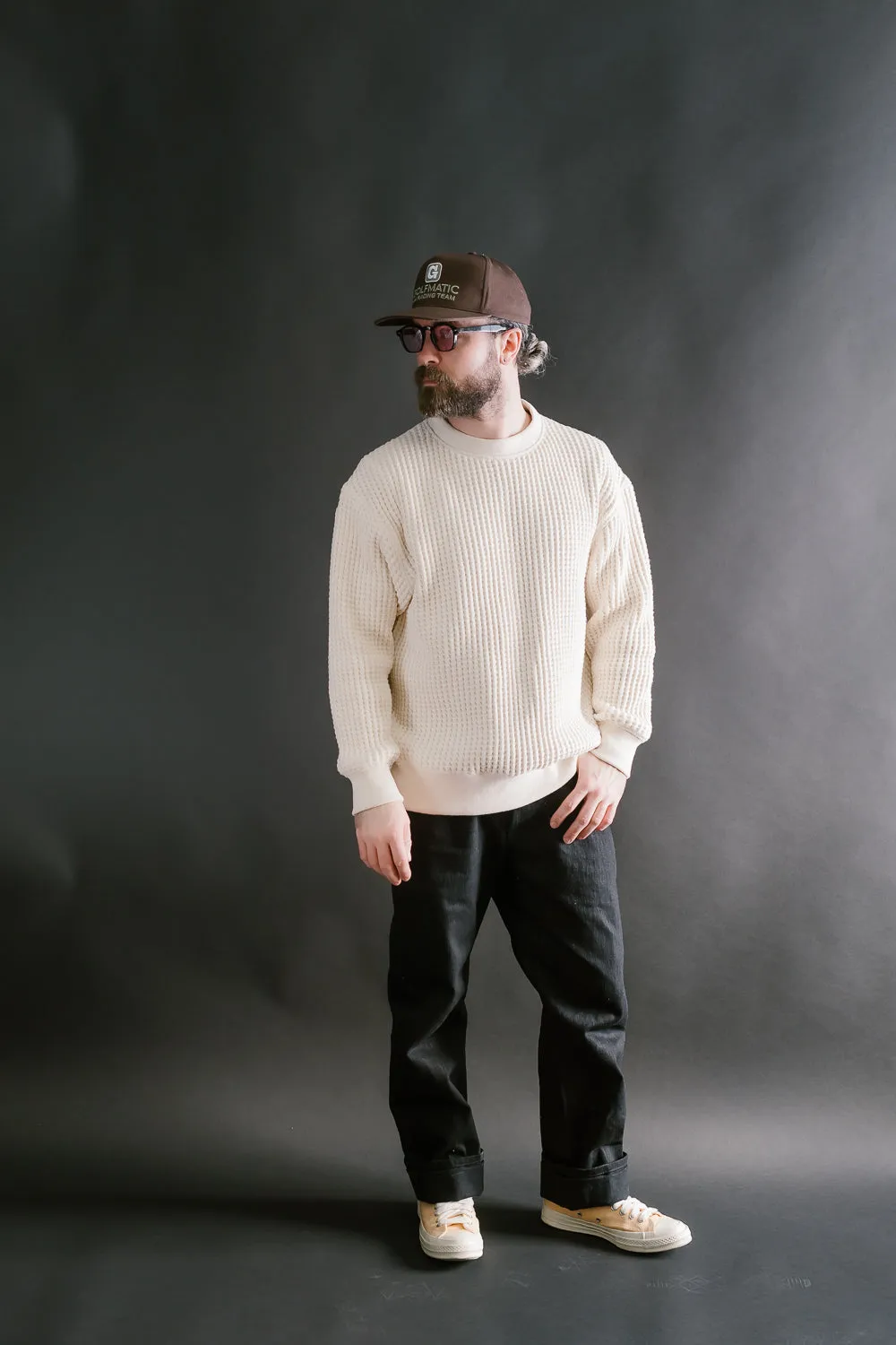 Big Waffle Crew Neck - 14 Ivory