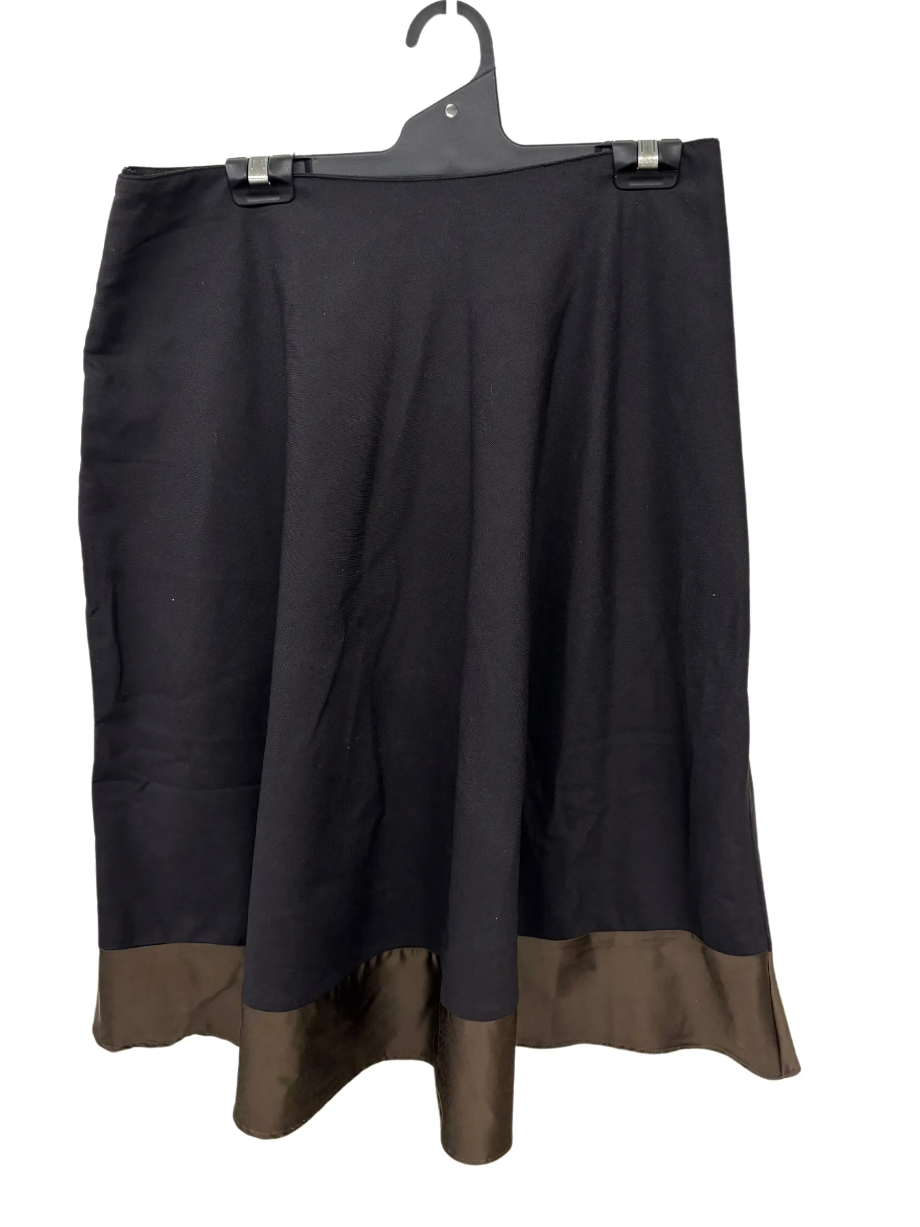 Black & Brown Knee Length Circle Skirt