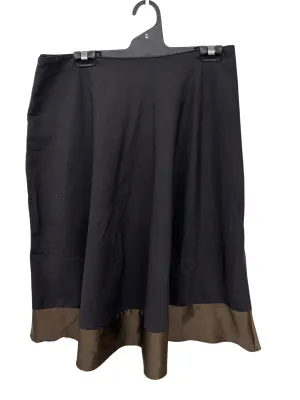 Black & Brown Knee Length Circle Skirt