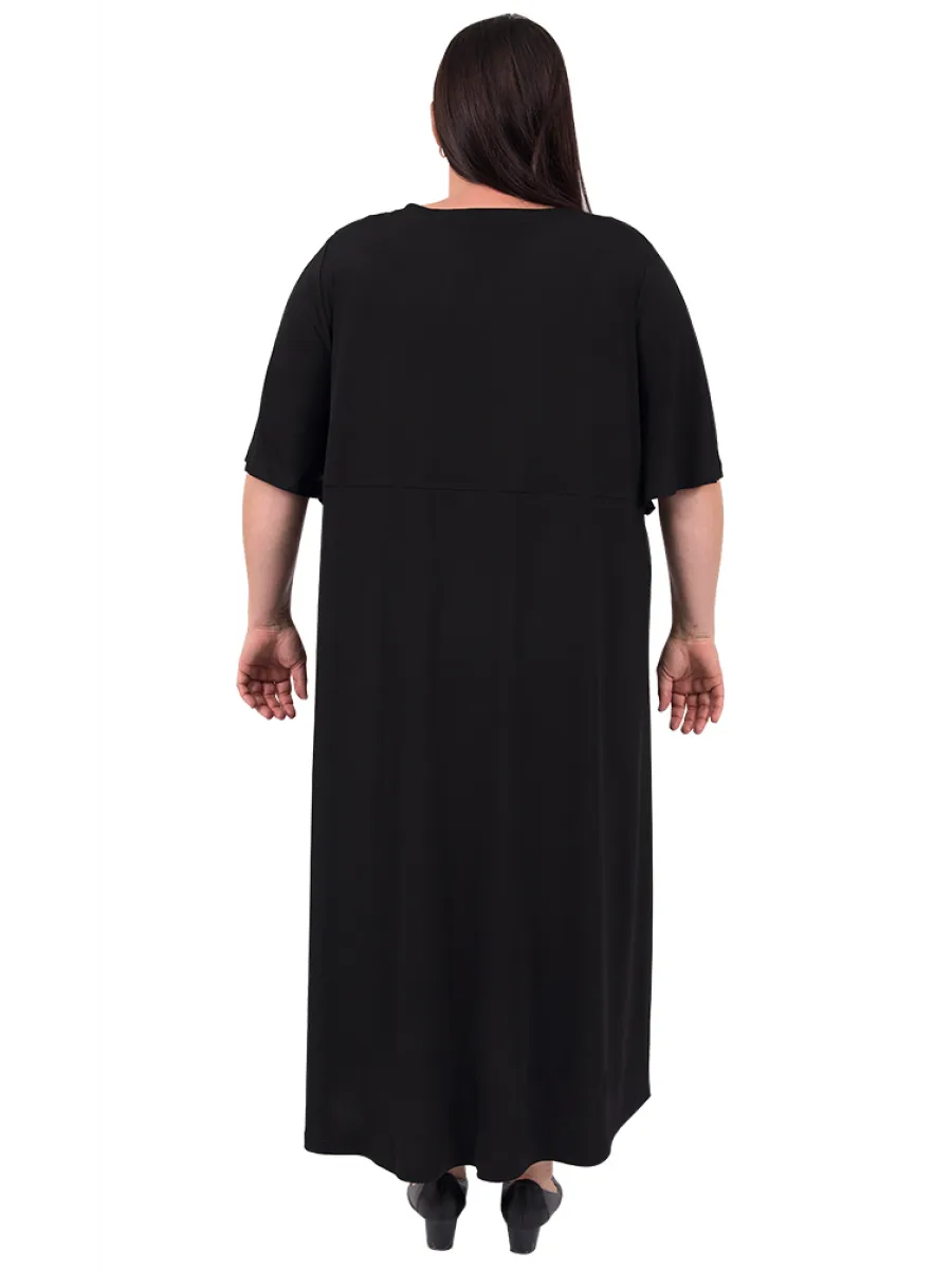 Black Light Empire Dress - Black**