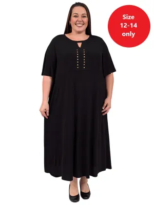 Black Light Empire Dress - Black**