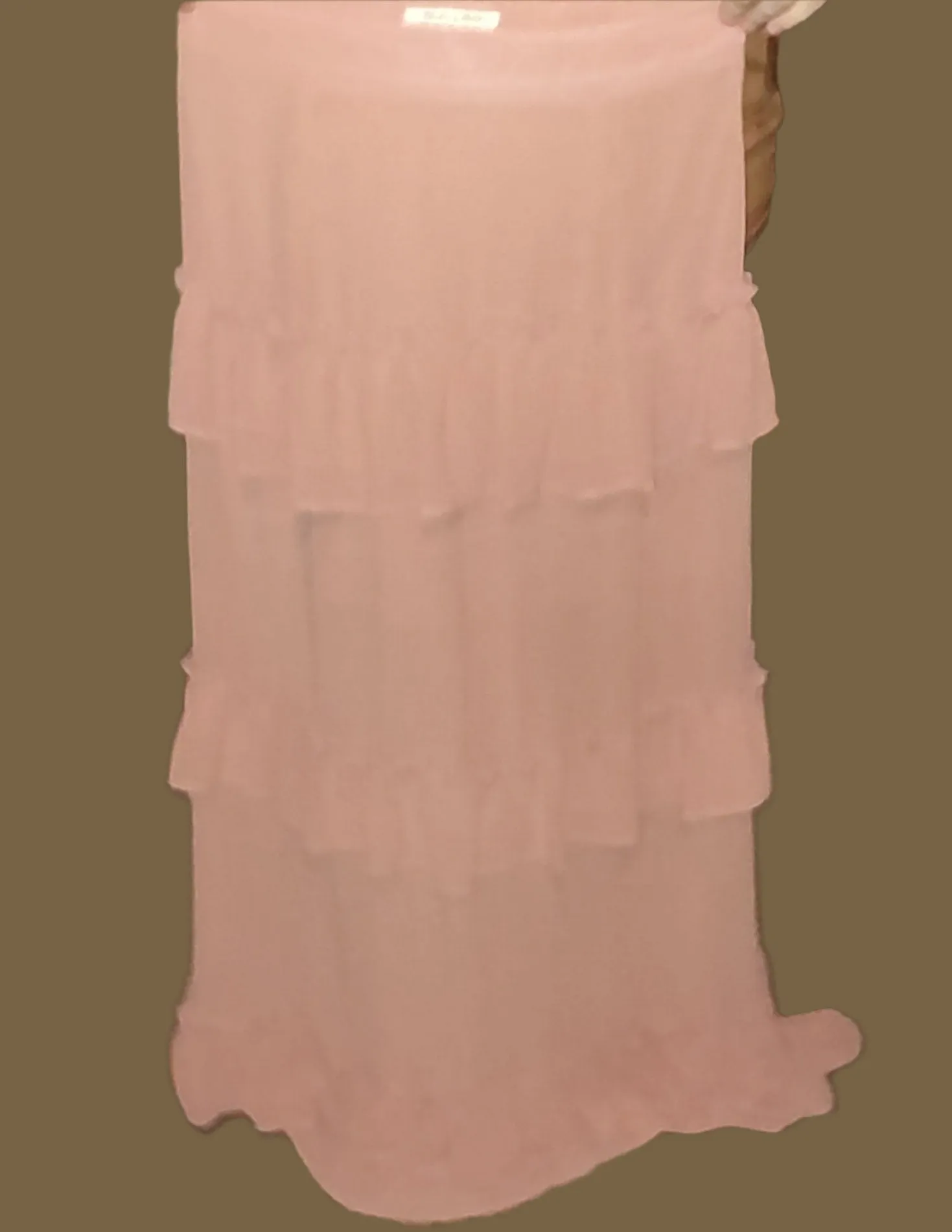 Blush Tiered Maxi Skirt - size L
