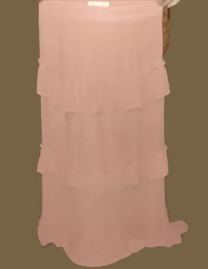 Blush Tiered Maxi Skirt - size L