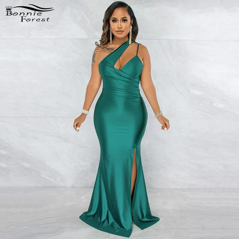 Bonnie Fores Front Slit Maxi Dress