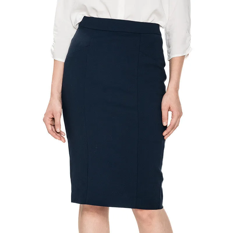 Casual Women Skirt Knee-length High Waisted Empire Midi Pencil Skirt