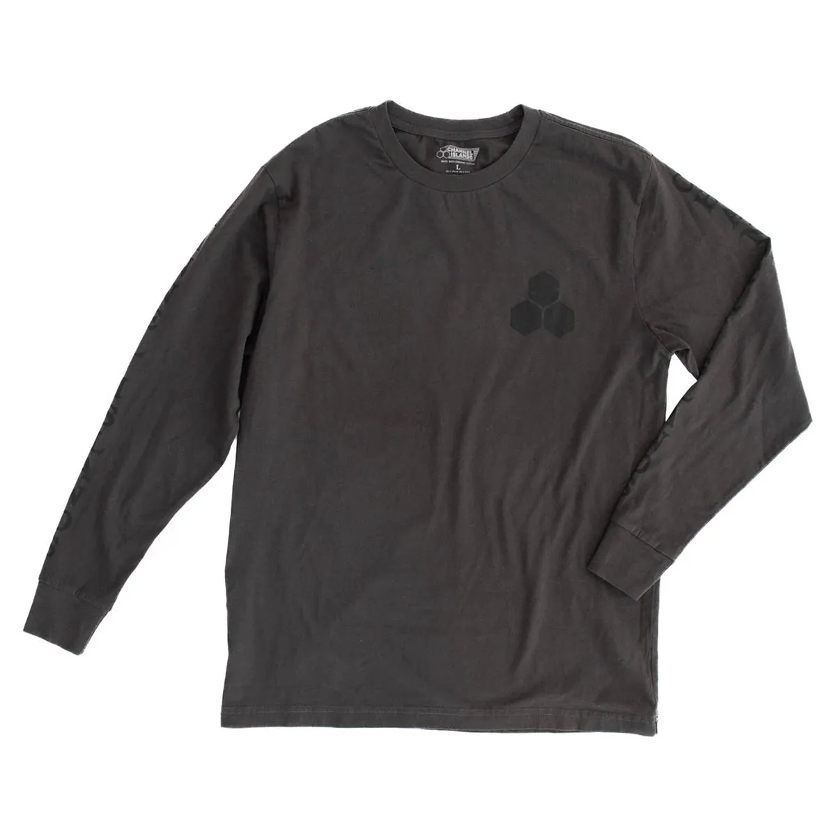 Channel Islands Men's Twin Hex Long Sleeve - Charcoal