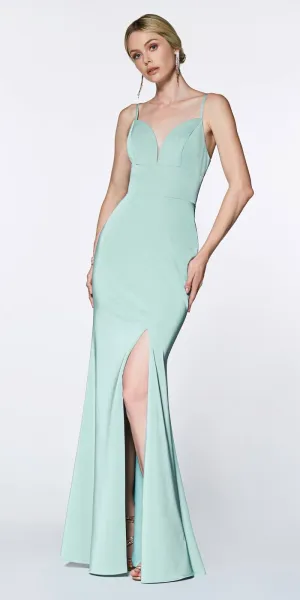 Cinderella Divine 7470 Long Sheath Gown Sweetheart Neck