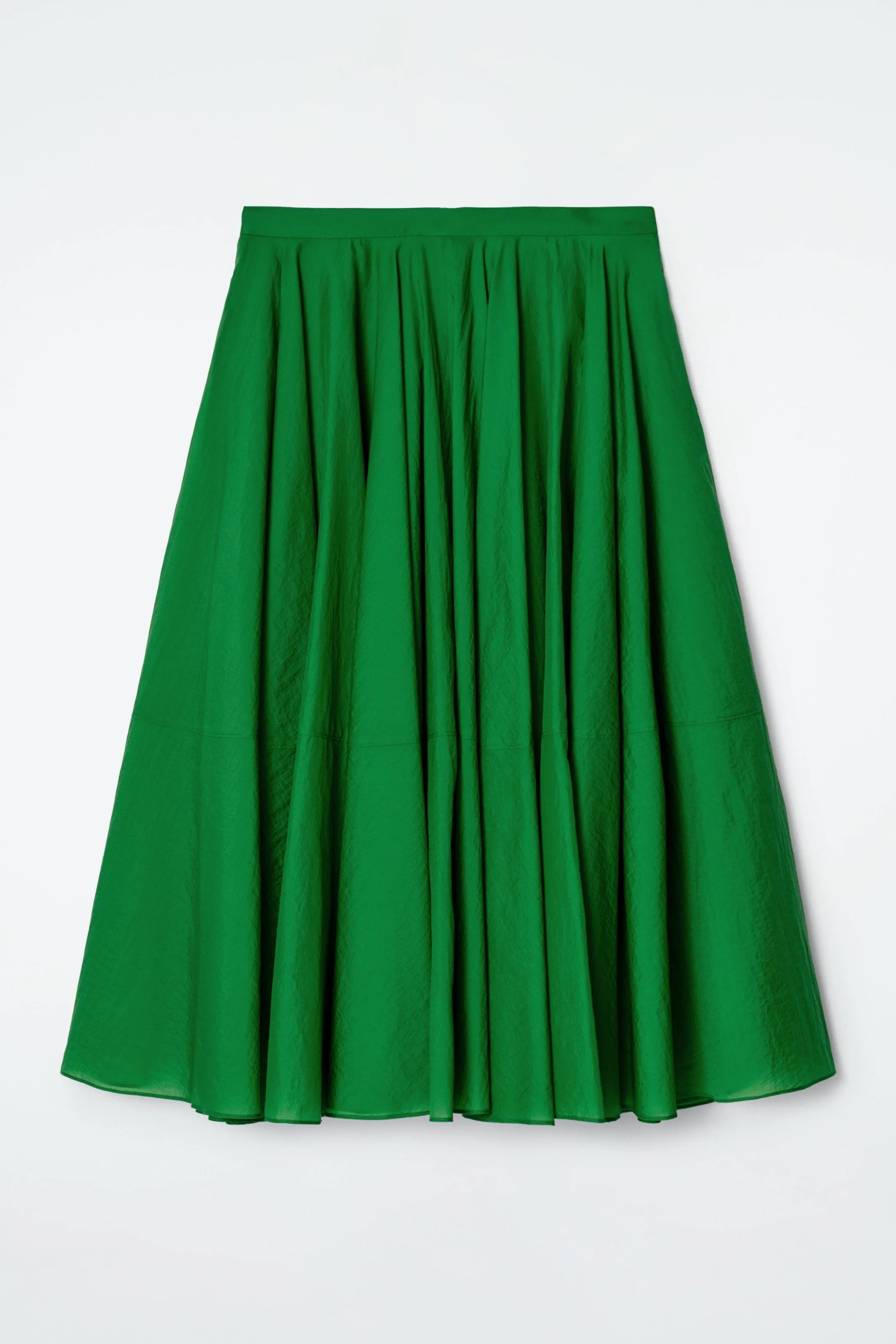 Circle-cut midi skirt