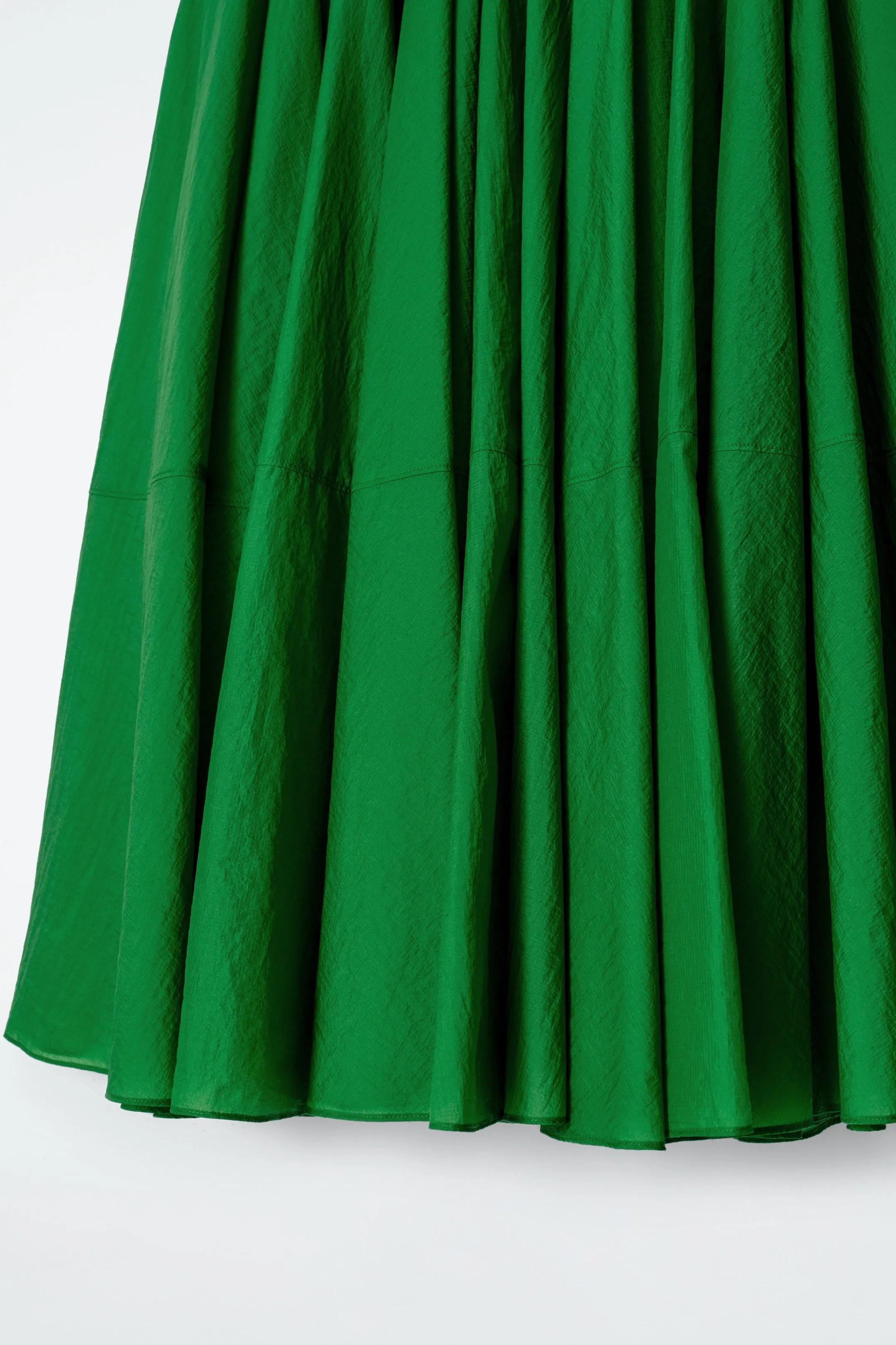 Circle-cut midi skirt