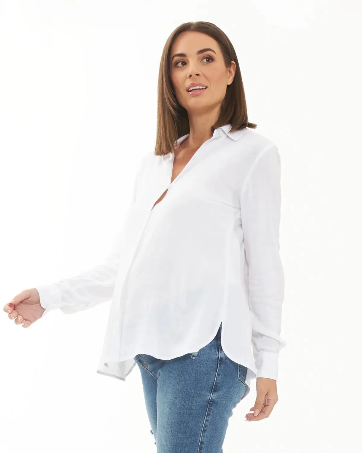 Clara Relaxed Shirt White