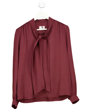 Claudie Pierlot Brown Blouse With Open Neck UK 10