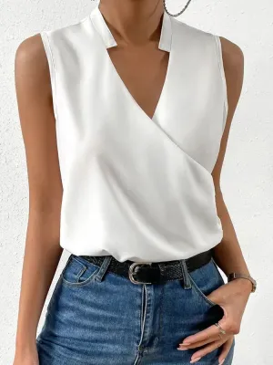 Constance - Layered Wrap blouse with V-neckline