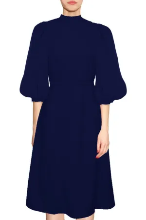 Copenhagen A-line dress with balloon sleeves