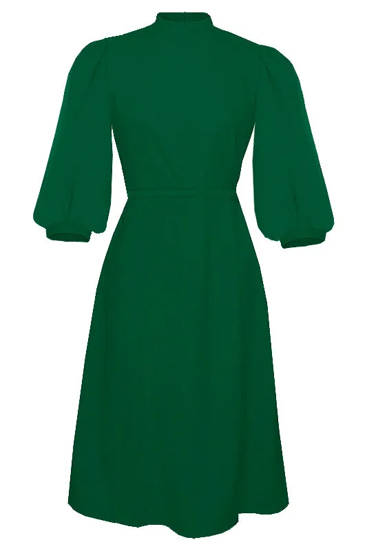 Copenhagen A-line dress with balloon sleeves