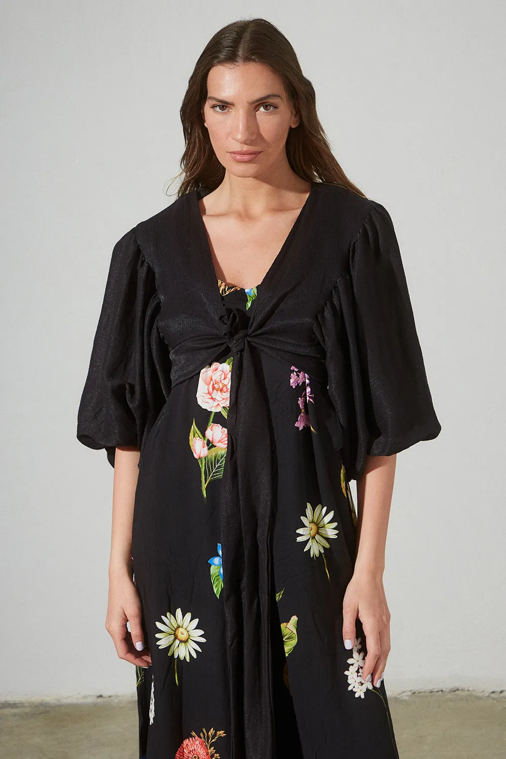 CRINKLE KIMONO WRAP TOP