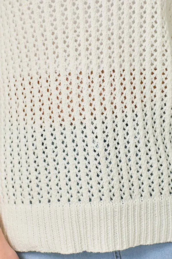 CROCHET WEAVE SLOUCHY SWEATER