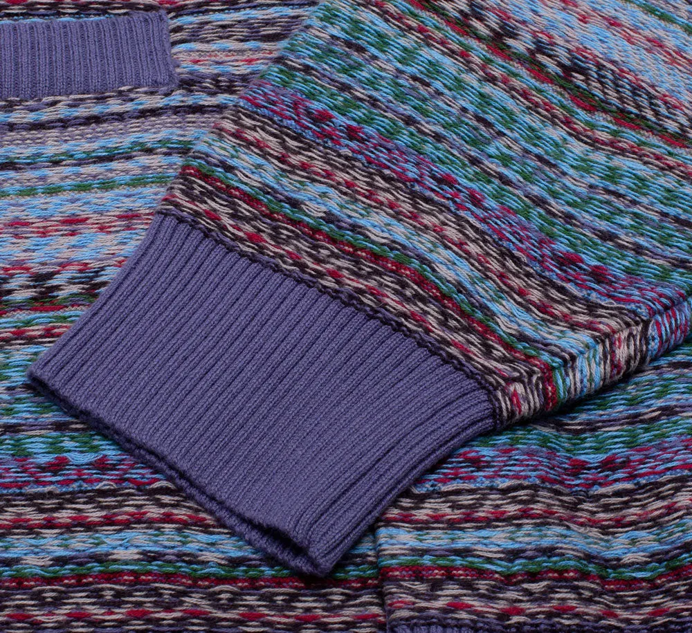 DILL PAINTING INTARSIA CARDIGAN