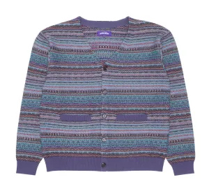 DILL PAINTING INTARSIA CARDIGAN