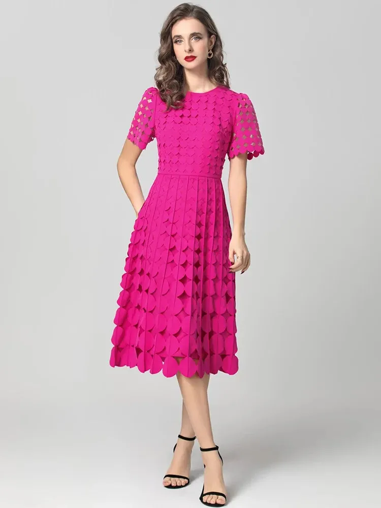 Dove Cut-Out Geometric Dress