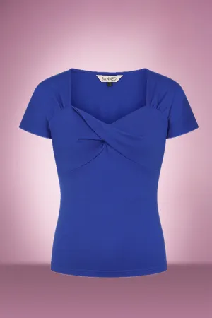 Dusk Blue Tammy Twisted Top