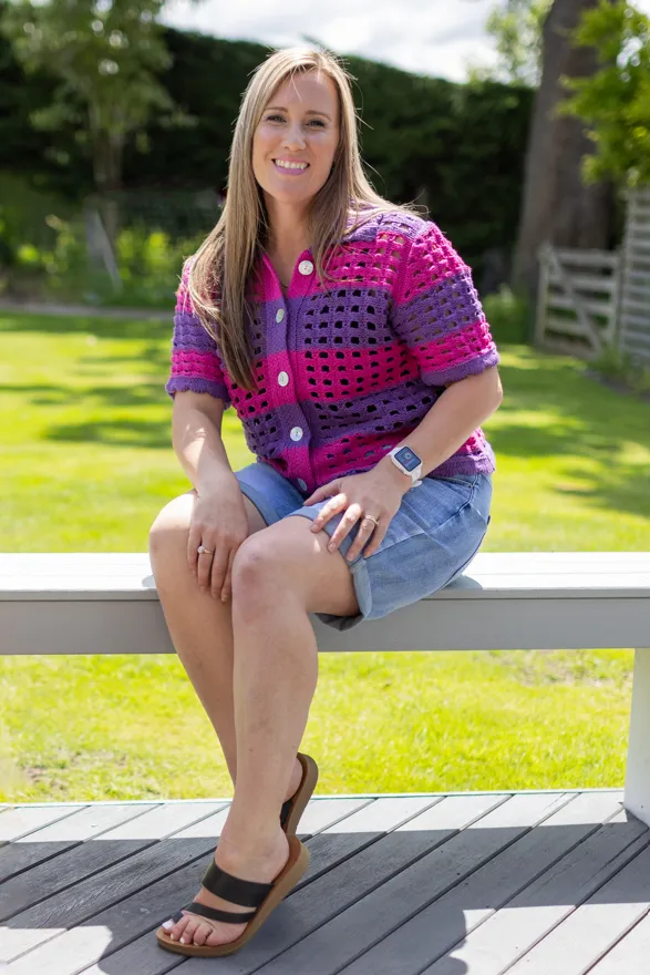 Edie Crochet Stripe Top