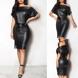 Elegant Leather Dress