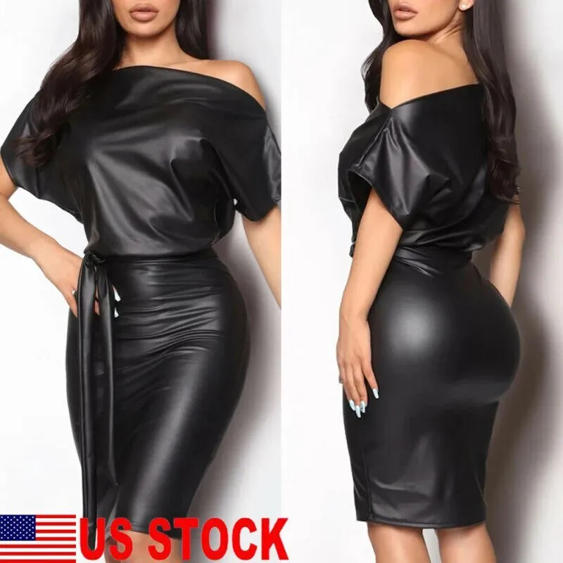 Elegant Leather Dress