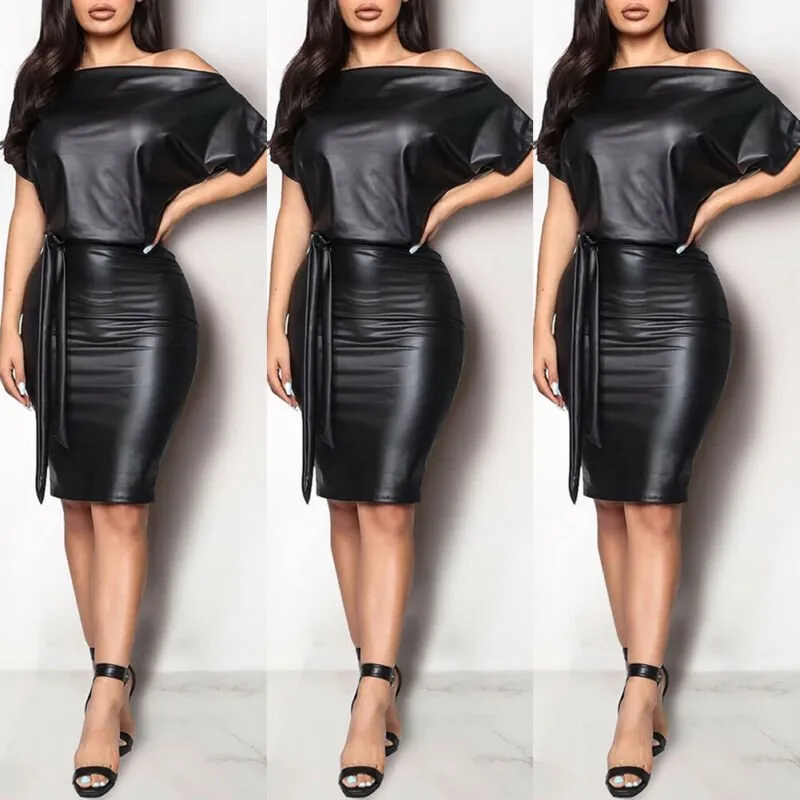 Elegant Leather Dress