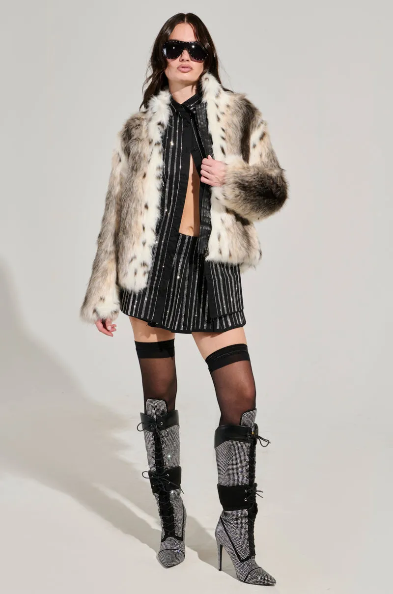 ELSIE FAUX FUR BOMBER
