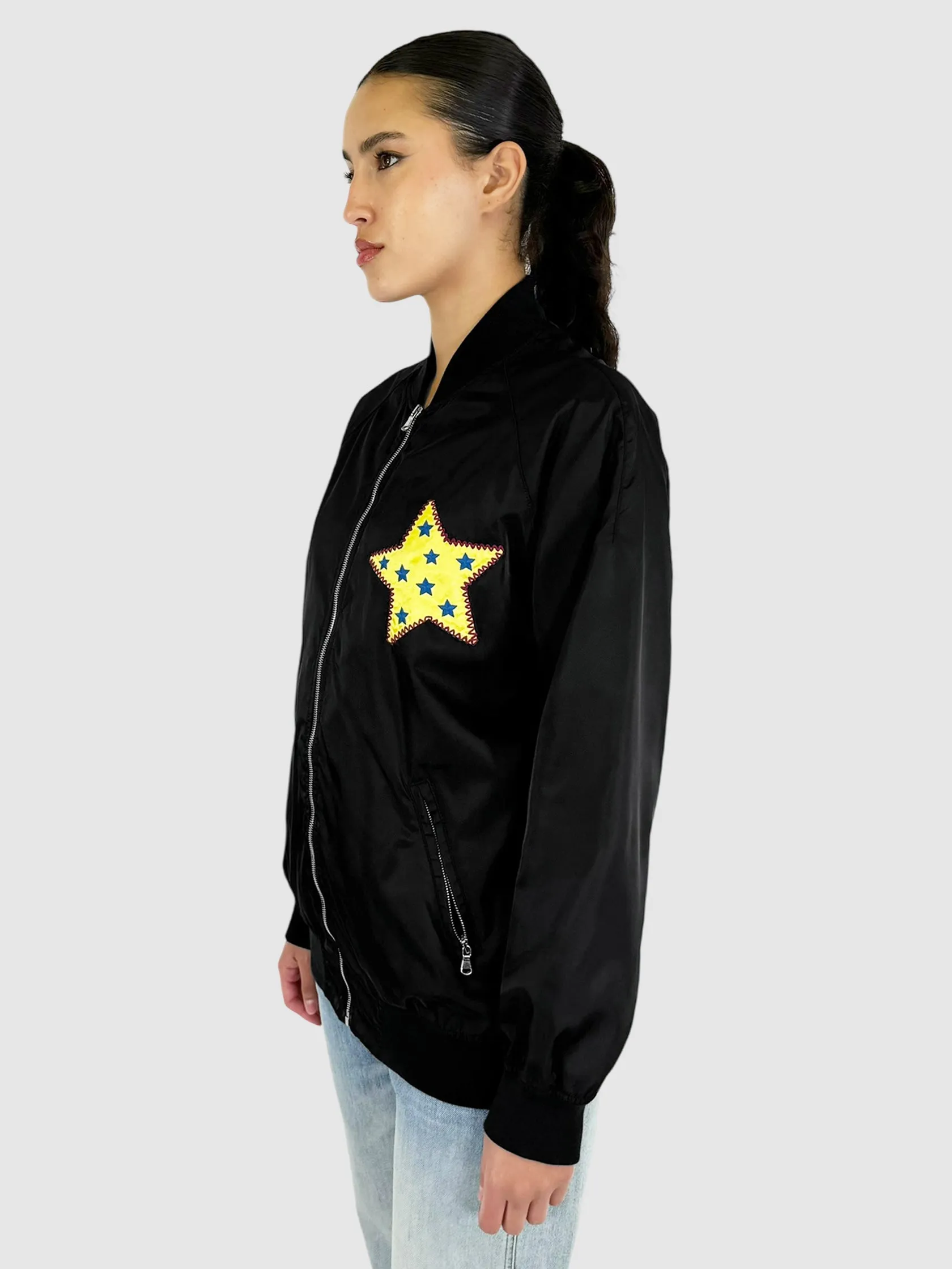 Embroidered Patch Varsity Jacket - Size 10