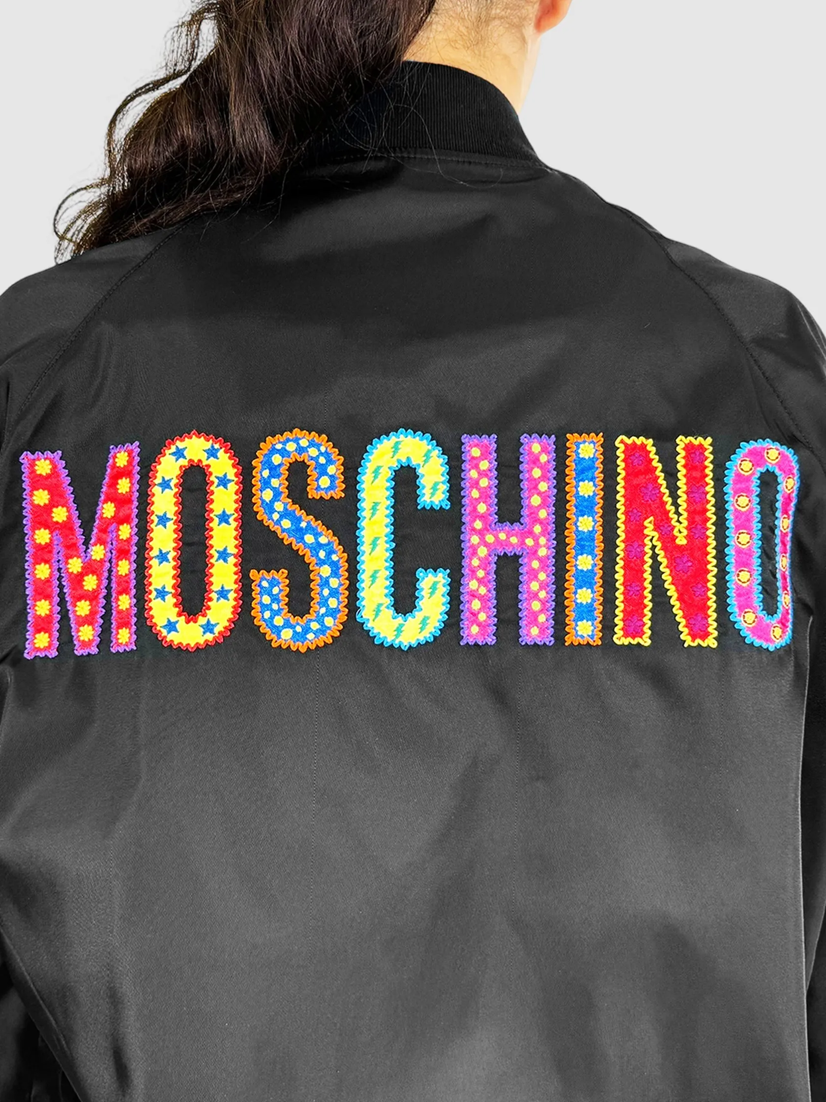 Embroidered Patch Varsity Jacket - Size 10