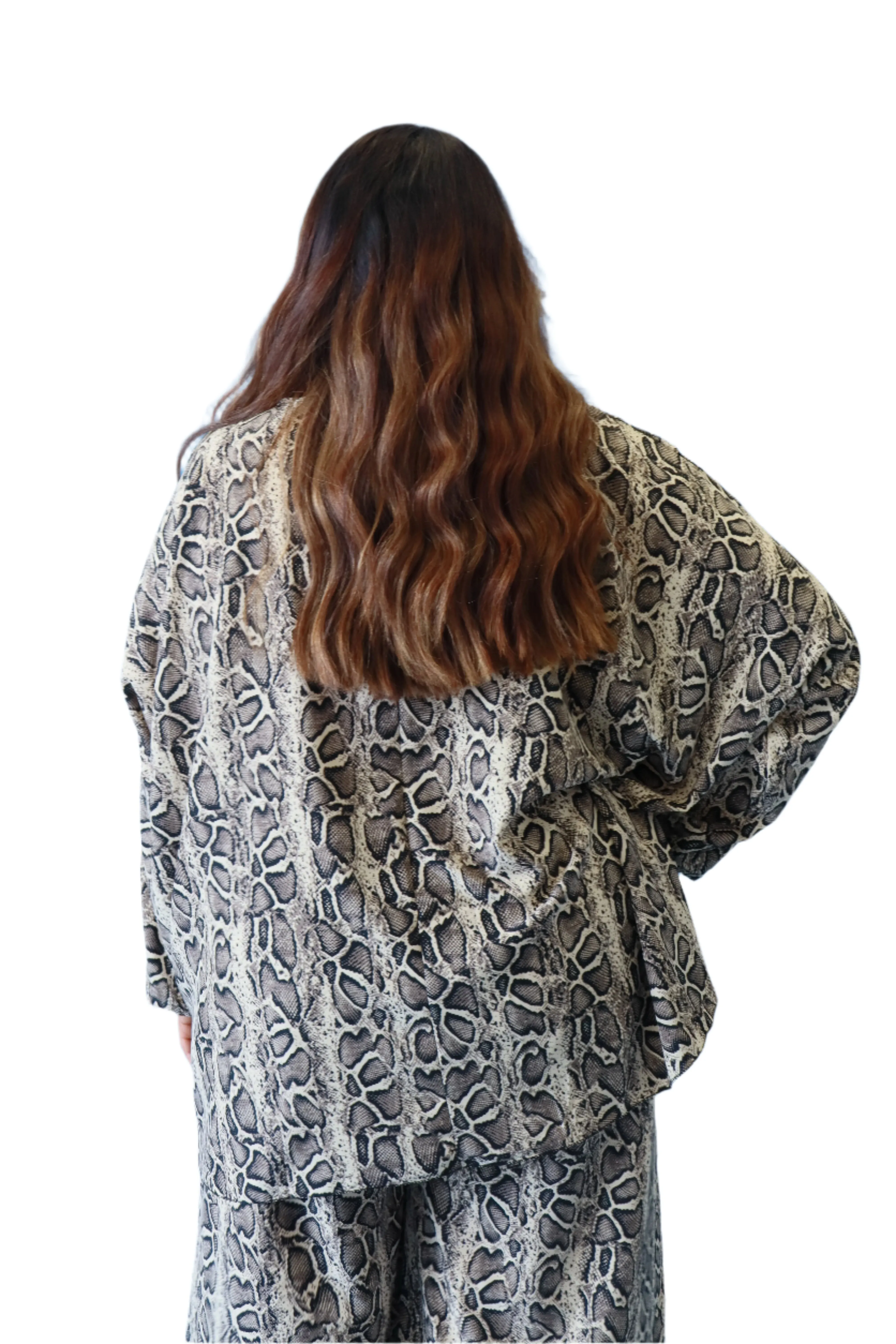 Emma Blouse in Snake Print