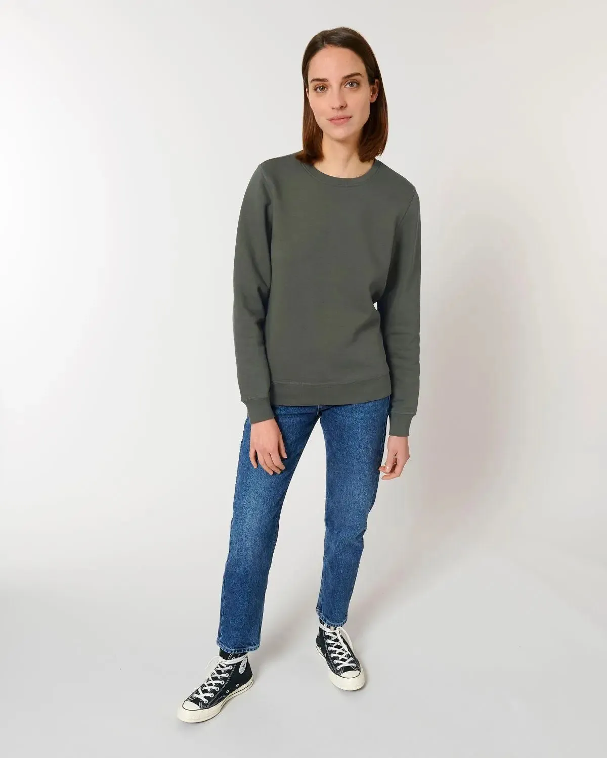 Essential crew neck organic sweatshirt by Stanley Stella