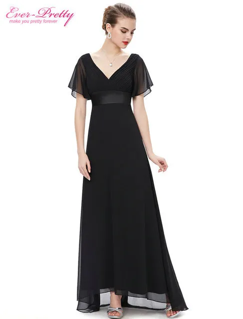 Evening Dresses Ever Pretty Glamorous Double V-Neck Ruffles Formal  Evening Gowns Party Dresses