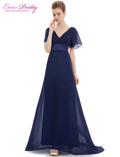 Evening Dresses Ever Pretty Glamorous Double V-Neck Ruffles Formal  Evening Gowns Party Dresses