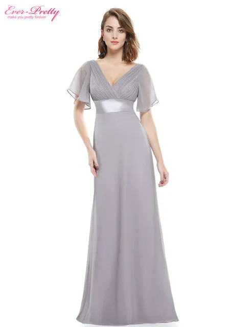 Evening Dresses Ever Pretty Glamorous Double V-Neck Ruffles Formal  Evening Gowns Party Dresses