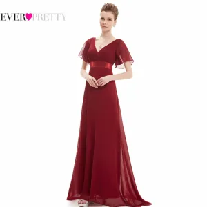 Evening Dresses Ever Pretty Glamorous Double V-Neck Ruffles Formal  Evening Gowns Party Dresses