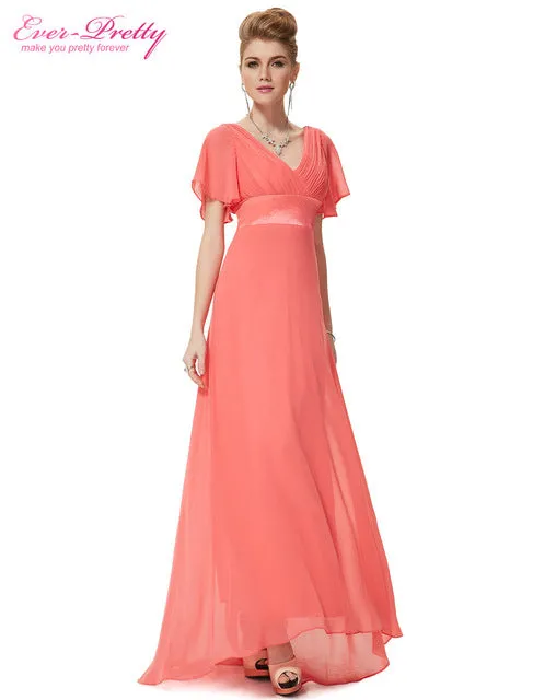 Evening Dresses Ever Pretty Glamorous Double V-Neck Ruffles Formal  Evening Gowns Party Dresses
