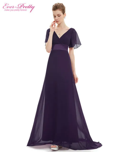 Evening Dresses Ever Pretty Glamorous Double V-Neck Ruffles Formal  Evening Gowns Party Dresses