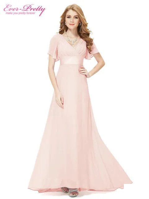 Evening Dresses Ever Pretty Glamorous Double V-Neck Ruffles Formal  Evening Gowns Party Dresses