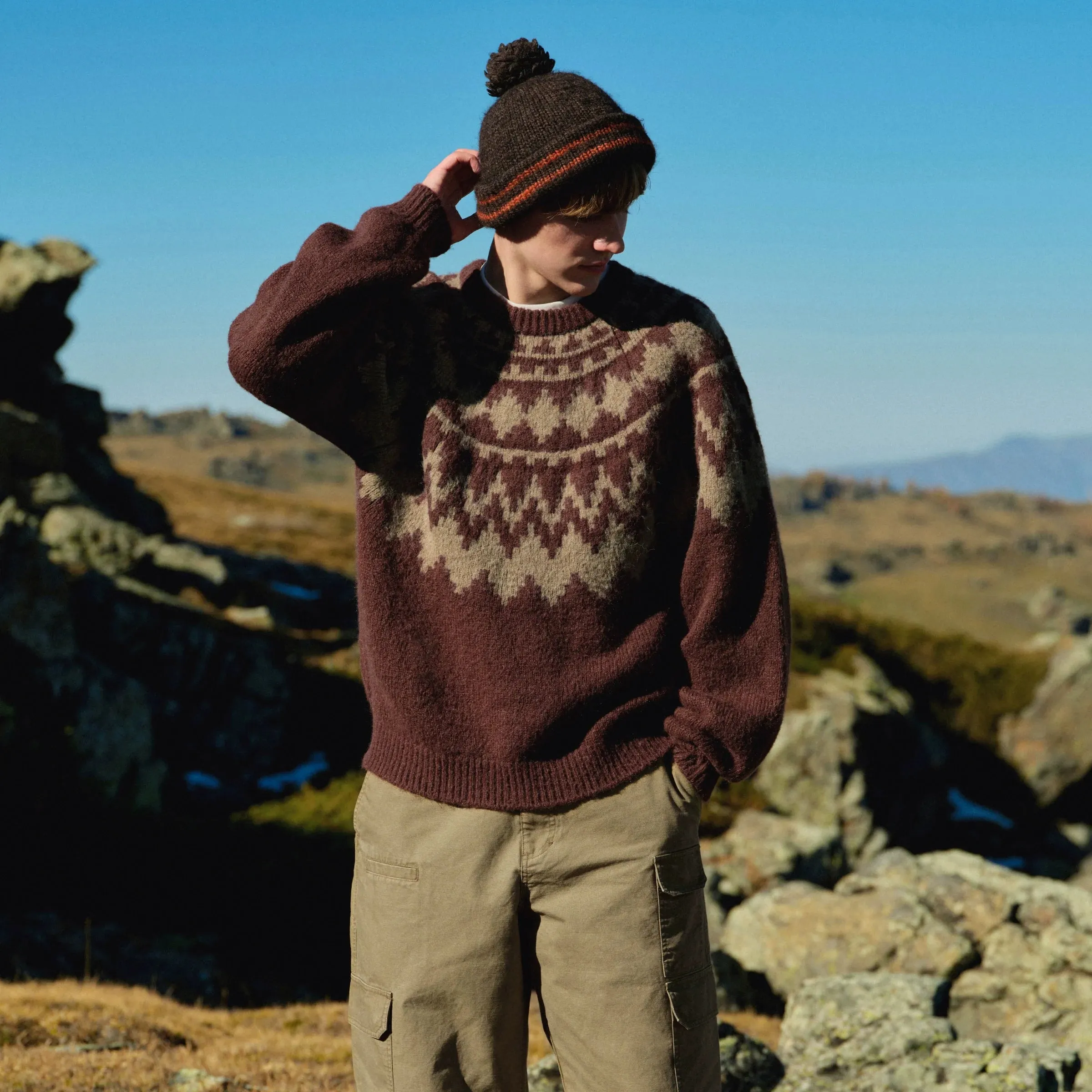 EviStub Fair Isle Wool Blend Sweater