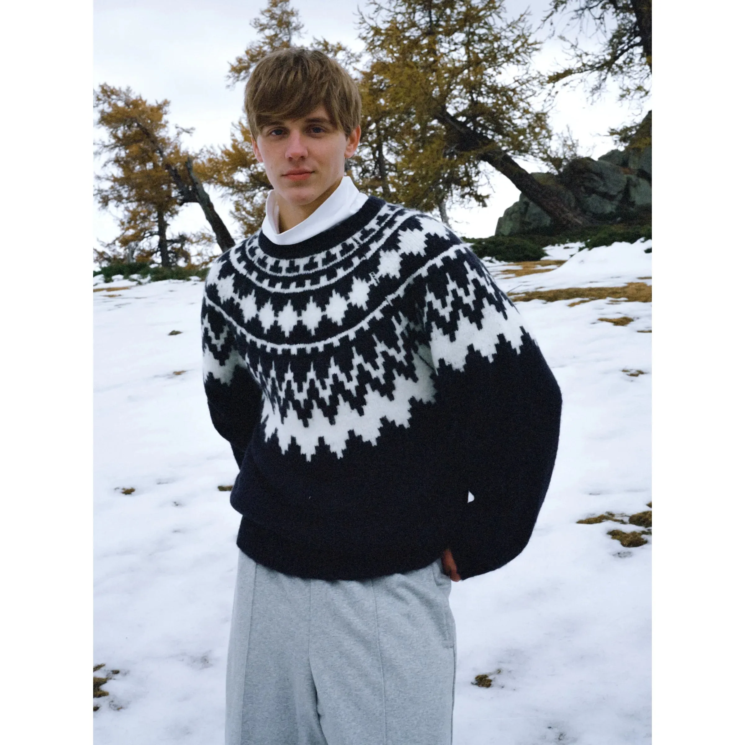EviStub Fair Isle Wool Blend Sweater