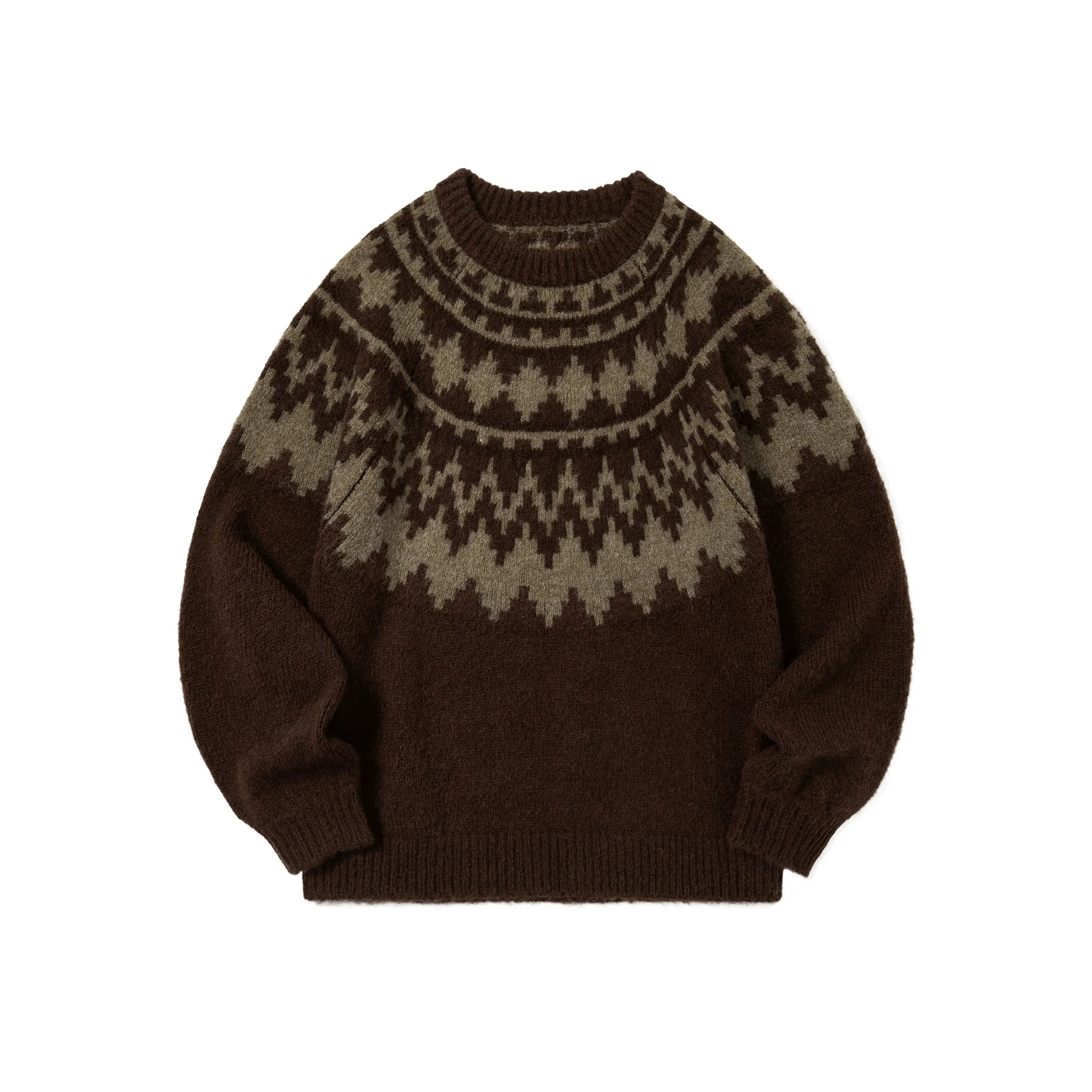 EviStub Fair Isle Wool Blend Sweater